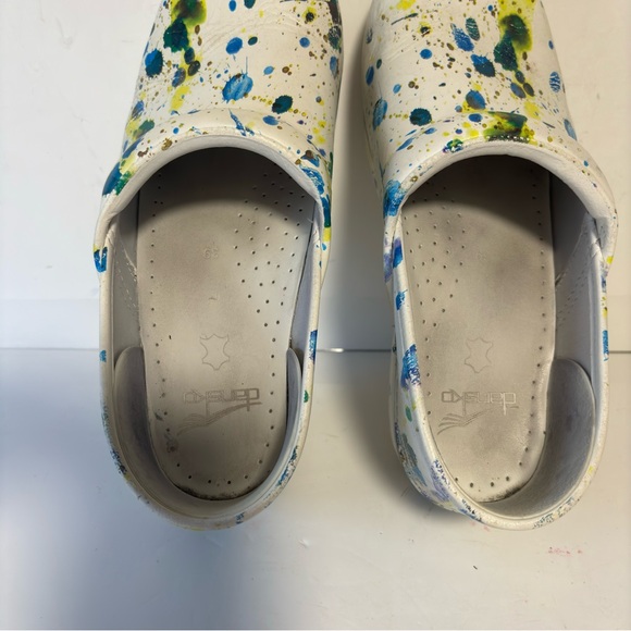 Dansko Professional Paint Splash Leather Clogs Shoes 39 pre-owned - Picture 5 of 13